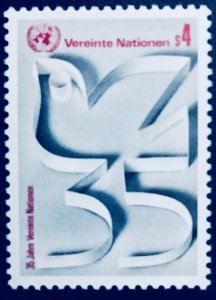 UN Vienna #12 & #13.  4S & 6S 35th Anniversary of the United Nations (1980)