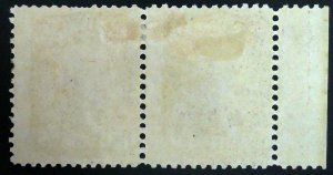 Scott #76 - EFO - 5c Brown - Jefferson - Pair - OG HR - 1863