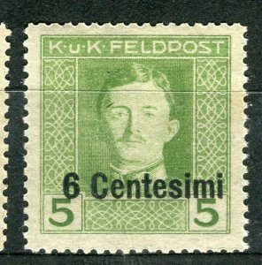 AUSTRIA; 1918 KUK Italian FELDPOST surcharged issue Mint hinged 6c. value