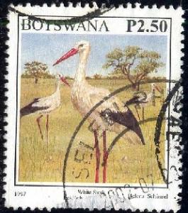 Bird, White Stork, Botswana SC#635 used