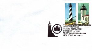 SPECIAL PICTORIAL POSTMARK CANCEL LIGHTHOUSE SERIES FORT WASHINGTON PARK NY 1995