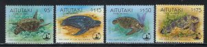 Aitutaki 513-16 MNH 1995 Year of the Sea Turtle (fe2902)