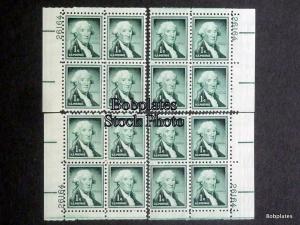 #1031 Washington Matched Set of 4 Plate Blocks 26606 F-VF NH