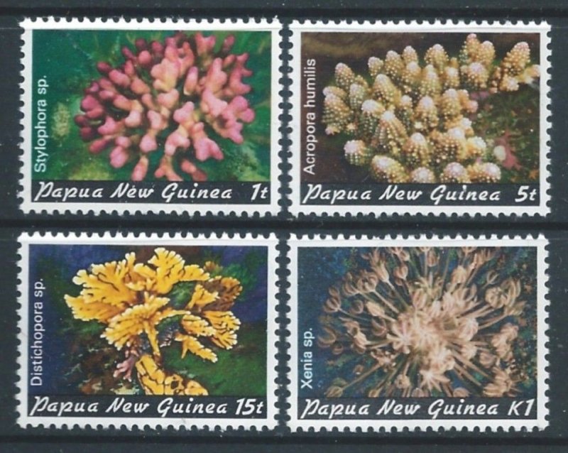 Papua New Guinea #566-9 NH Coral