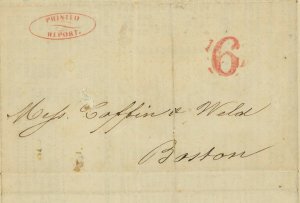 1849 Sugar Molasses Report Stampless Cover Havana Boston