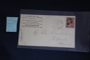 US 210 on cover Portsmouth NH to Portland ME (#2862)