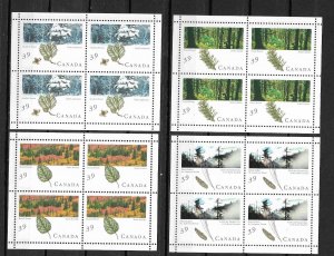 CANADA-1990, Sc#1283-6, MNH. MATCHED SET. CANADAS MAJESTIC FORESTS.VAL:$50.OOCan