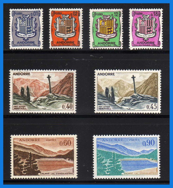 1964 - Andorra Francesa - Sc. 143-153 - 161-166A - MNH - AN- 058
