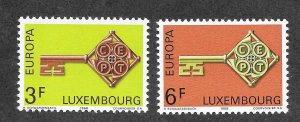 Luxembourg Scott 466-67 MNHOG - 1968 EUROPA Issue - SCV $0.80