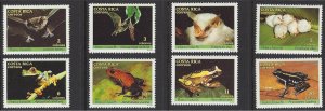 Costa Rica #377-85 MNH set c/w ss, Fauna & flora, issued 1986