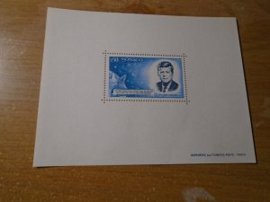 Monaco  #  596  MNH  De luxe Proof Sheet  JF Kennedy