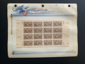Scott 1115 Lincoln Douglas debating plate block of 4, 4 items with album page