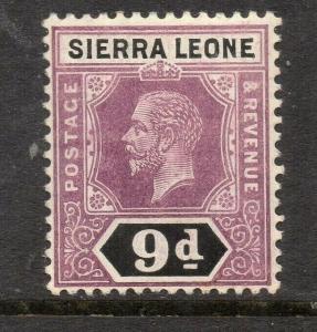 Sierra Leone 1921-28 Early Issue Fine Mint Hinged 9d. 303571