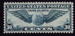 United States 1939 C24 30c dull blue Winged Globe  VF/NH(**)