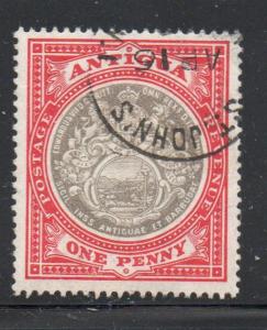 Antigua Sc 22 1903 1 d seal of Colony  stamp used