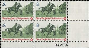 Scott # 1478 1973 8c bl, blk, red & grn Litho& Colonial Post
Rider ; TAGGED P...