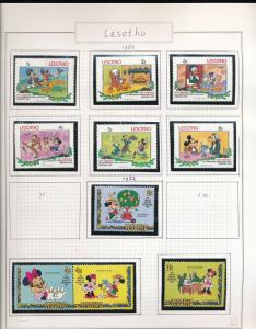 Lesotho 1970s/90s Wildlife Disney Birds M&U Appx 120 Items (Au10761)