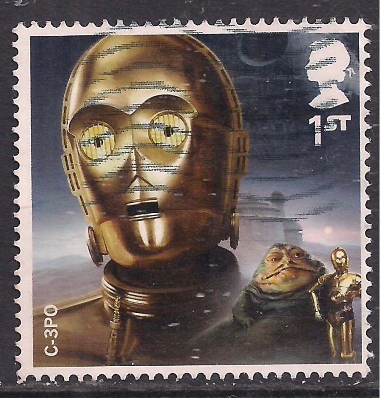 GB 2017 QE2 1st Star Wars (4th Issue) 'C-3PO' used  SG 4013  ( A408 )