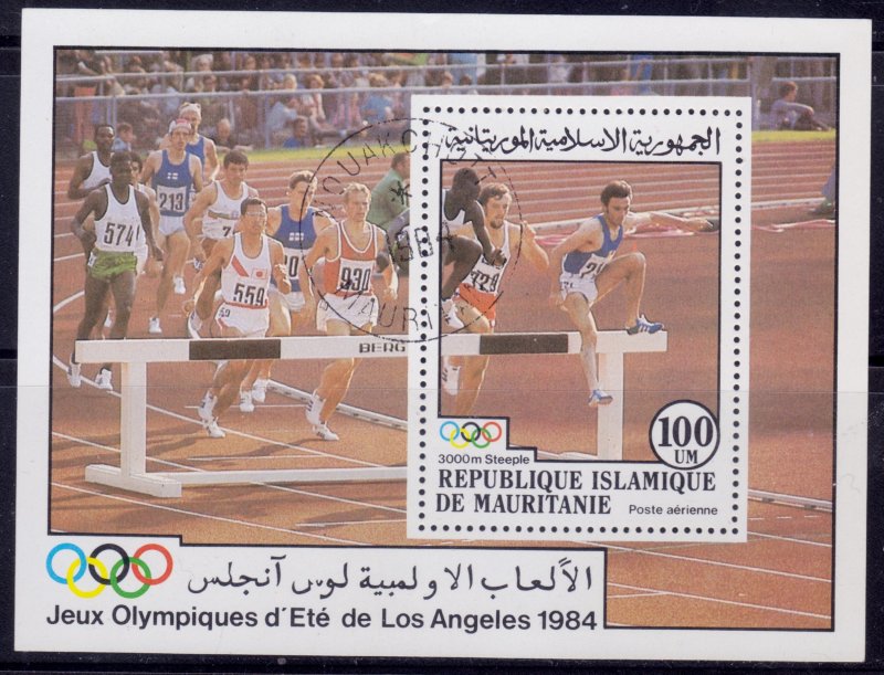 Mauritania, 1984, Olympic Games - Los Angeles, s/s, Mi#B58, cto,++