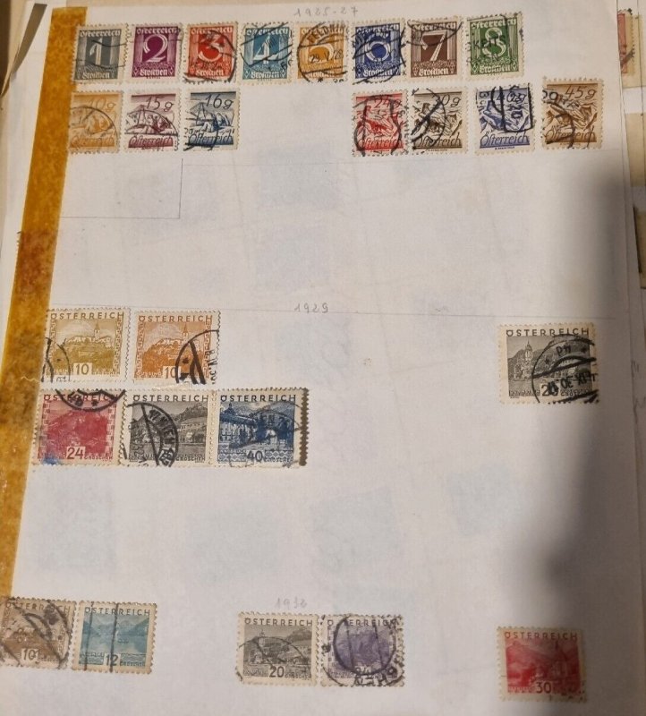 Huge Old Collection Of Europe Stamps. Austria, Germany, Monaco, Chzec used #1079