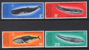 British Antarctic Territory 1977 Whales Set of 4 MNH