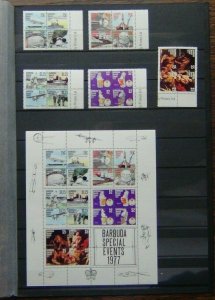 Barbuda 1977 Special Events set and Miniature Sheet MNH