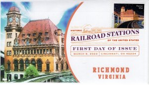 23-052, 2023, Historic Railroad Stations, First Day Cover, Digital Color Postmar