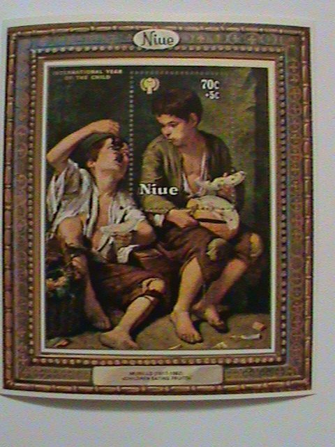 ​NIUE-1980 SC#240a INTERNATIONAL YEAR OF THE CHILD-MNH-S/S VERY FINE  MURILLO-