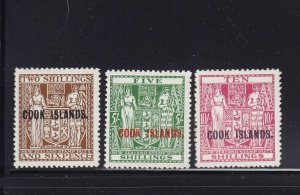 Cook Islands Scott #103 -105 set VF light hinged nice color scv $193 ! see pic !