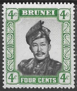 Brunei Scott 86 MNH 4c Sultan Omar Ali Saifuddin Issue of 1952