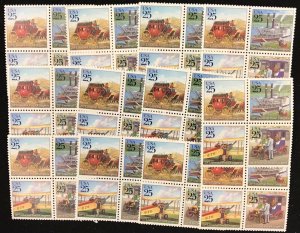 2434-2437    Traditional Mail     25 MNH 25¢ blocks of 4    Issued in 1989