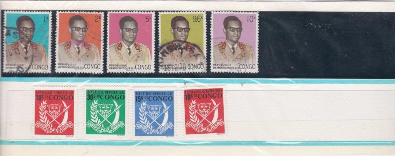 congo stamps on album pages  ref 13243