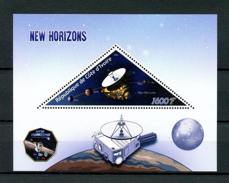 Ivory Coast 2016 MNH New Horizons Mission to Pluto 1v S/S Space Stamps