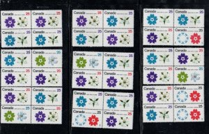 Canada Sc 508 511 1970 Oska Expo 70 27 Blocks of 4 mint NH