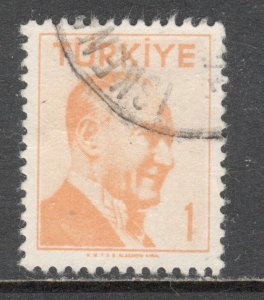 Turkey  Scott#  1227  used   single