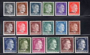 Russia 1941-43 General Occupation Short Set of 18, Scott N41-N48, N51-N60 MH