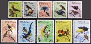 PAPUA NEW GUINEA SC#188-197 BIRDS OF PARADISE (1964) MNH