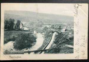1902 Bideford England Real picture Postcard Cover RPPC Torrington View