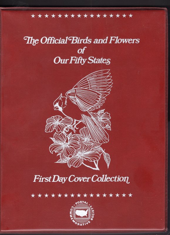 1953-2002 State Birds & Flowers, 50 FDC PCS w/album