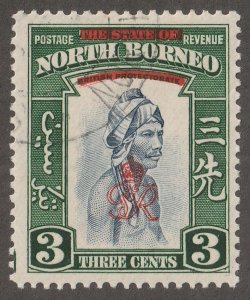 North Borneo, stamp,  Scott#225,  used,  hinged, 2 cents,