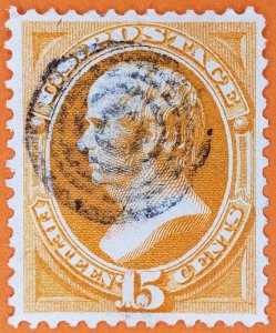 United States, Scott #152, VF-XF used, VERY skillfully sealed tear bottom center