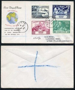 Leeward Is 1949 UPU Illustrated First Day Cover