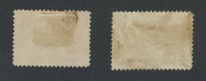 2x Newfoundland Used Codfish Stamps; #47-2c Fine #48-2c F/VF Guide Value= $30.00