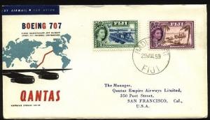 FIJI 1959 Qantas first flight cover to San Francisco....................71655W