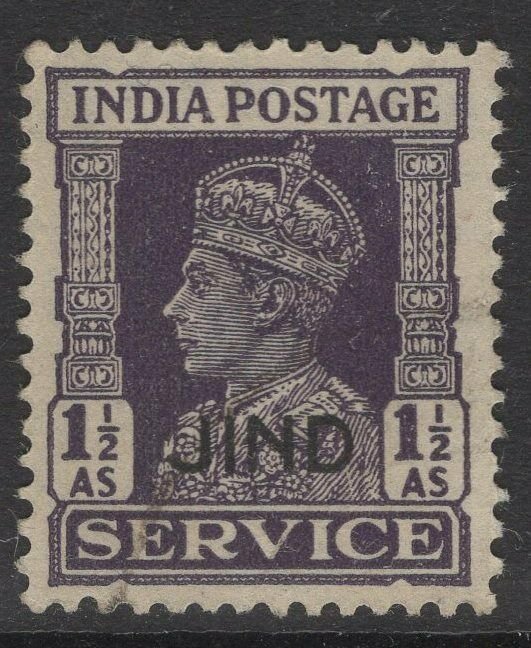 INDIA-JIND SGO78 1942 1½a DULL VIOLET USED