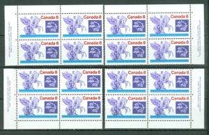 CANADA 1974 UPU  #648  PLATE CORNERS SET MNH...$6.00