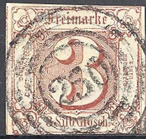 Thurn & Taxis #12 Used XF  perfect #250 cancel