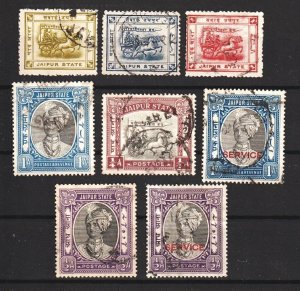 INDIA-JAIPUR 1904-31 Classic items (8v) F. Used