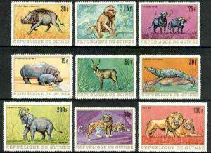 Guinea - Conakry 1968 African Fauna set of 9 unmounted mi...