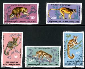 CENTRAL AFRICA 142-6 USED SCV $6.10 BIN $2.25 MONKEYS